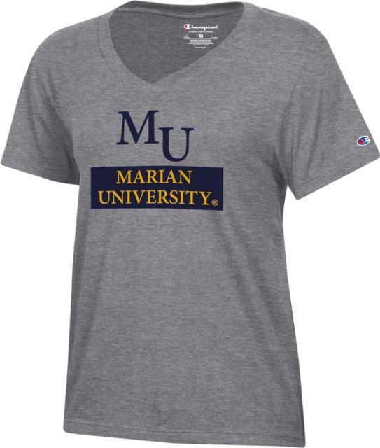 Marian University Women's V-Neck Short Sleeve T-Shirt