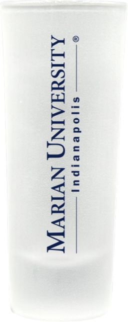 Marian University Frosted Collector's Glass