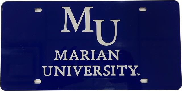 Marian University License Plate
