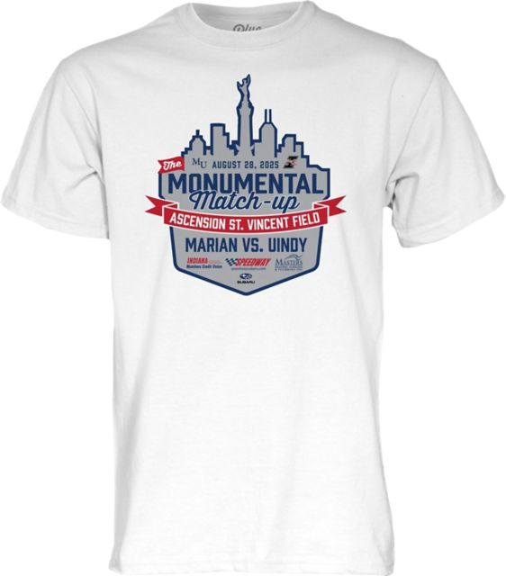 Marian University Football 2025 Monumental Match-Up Short Sleeve T-Shirt
