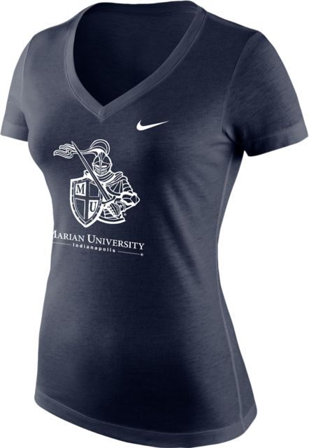 Marian University Knights Women's Triblend V-Neck Short Sleeve T-Shirt