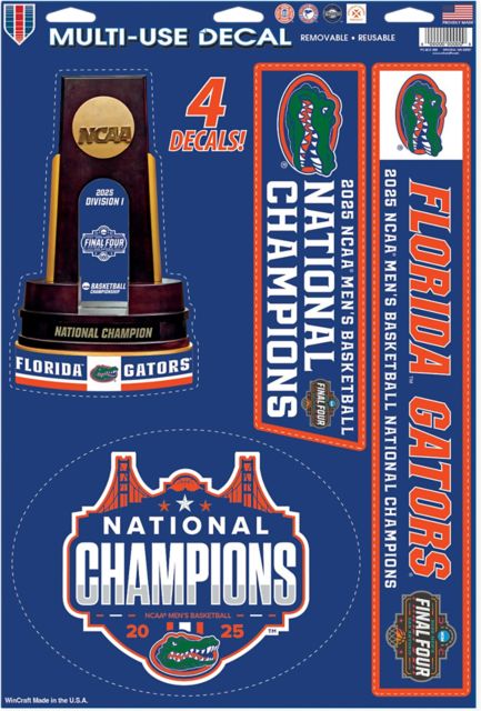 University of Florida Men's Basketball 2025 National Champions 11 x 17 Multi-Decal