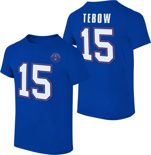 University of Florida Football Ring of Honor Tim Tebow Youth T-Shirt | Blue 84 | Royal Blue | Youth Large