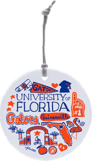 University of Florida Julia Gash Ceramic Circle Ornament