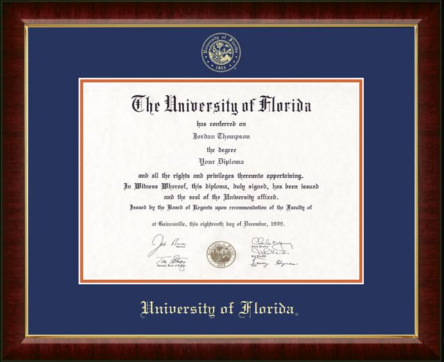 Church Hill Classics Embossed Diploma Frame. Bachelors, Masters, PhD - ONLINE ONLY