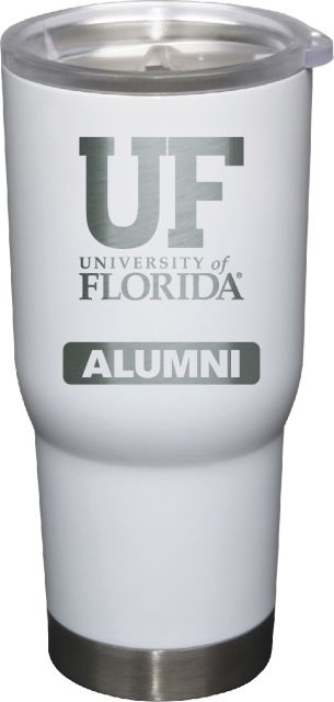 22 oz White Stainless Steel Tumbler Alumni