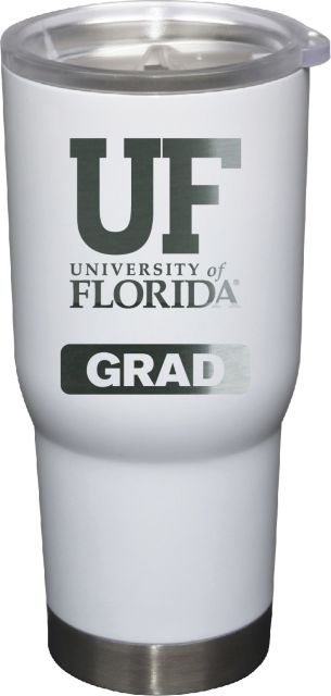 American University | 22 oz White Stainless Steel Tumbler Grad
