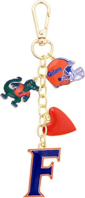 University of Florida Heart Cluster Bag Charm