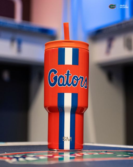 University of Florida Gators Stripe Straw Tumbler