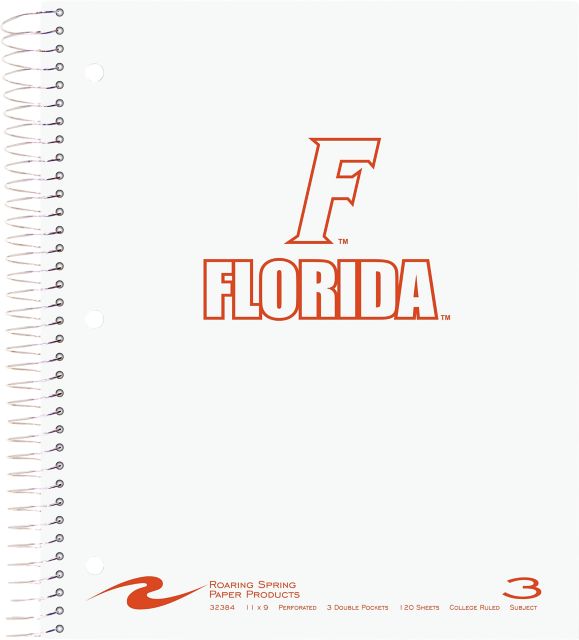 University of Florida 3 Subject Notebook