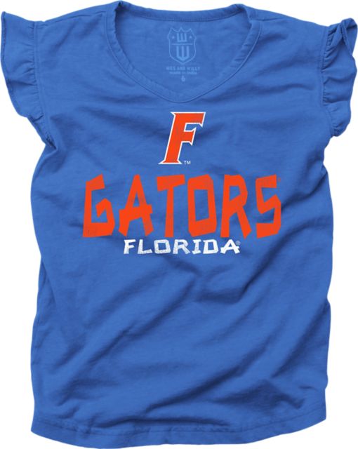 University of Florida Gators Toddler Girls Ruffle Short Sleeve T-Shirt