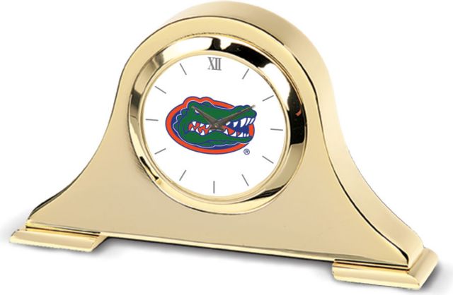 CSI Gold Napoleon Desk Clock With Colored Medallion - ONLINE ONLY