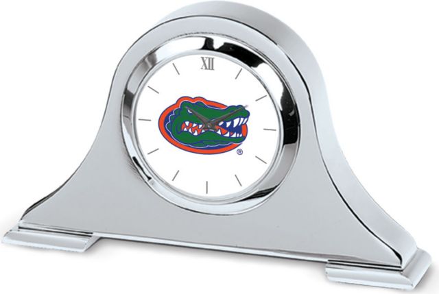 CSI Silver Napoleon Desk Clock With Colored Medallion - ONLINE ONLY