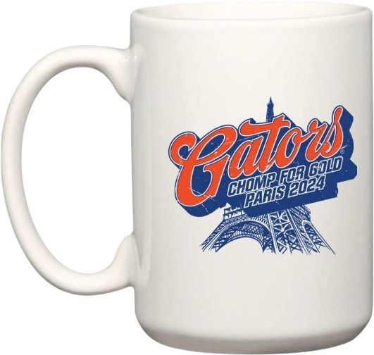 University of Florida Gators Chomp For Gold Paris 2024 15 oz. Ceramic Mug