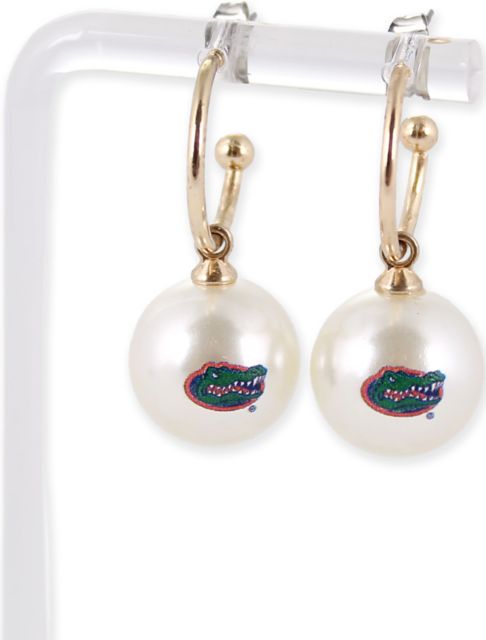 University of Florida Pearl Logo Hoop Earrings