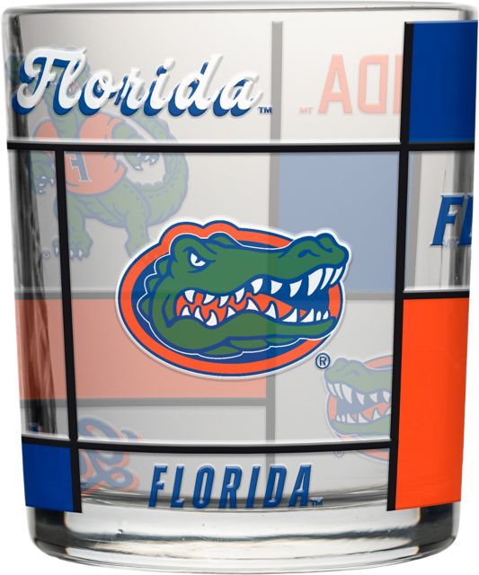 University of Florida 12oz Quilted Stained Rocks Glass