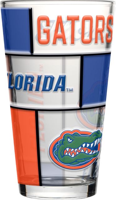 University of Florida 16oz Quilted Stained Pint Glass
