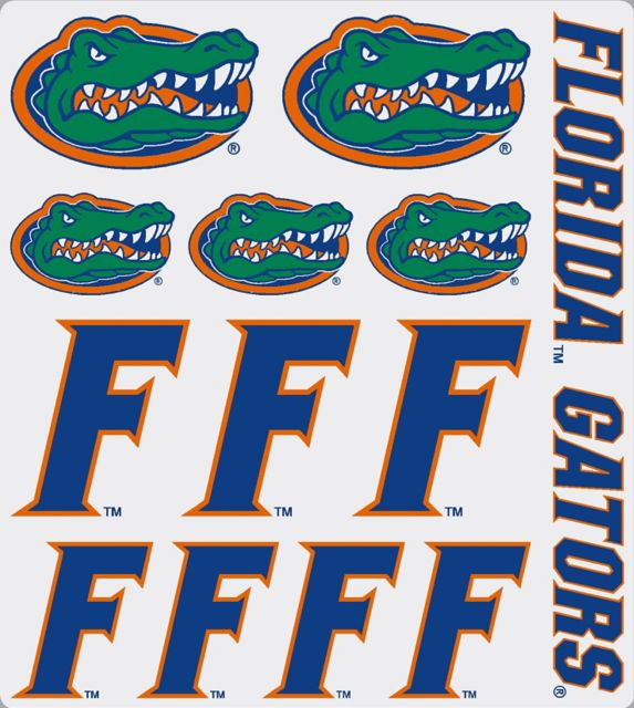 University of Florida Gators Sticker Sheet