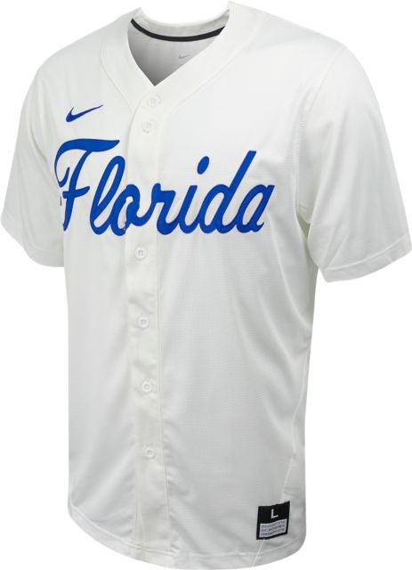 Men's Nike Orange Florida Gators Full-Button Replica Baseball Jersey