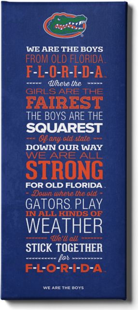 University of Florida 12 x 32 in. The Boys Canvas Print