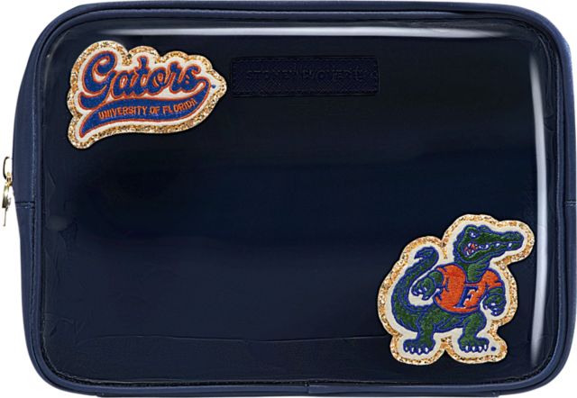 University of Florida Sapphire Clear Large Pouch with University of Florida Patches