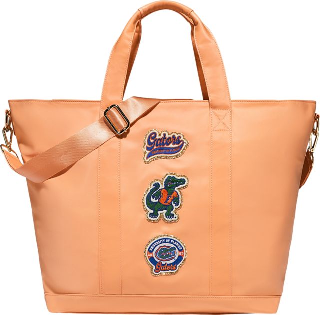 University of Florida Peach Tote Bag with University of Florida Patches