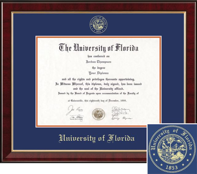 Church Hill Classics Embossed Diploma Frame. Bachelors, Masters, PhD - ONLINE ONLY