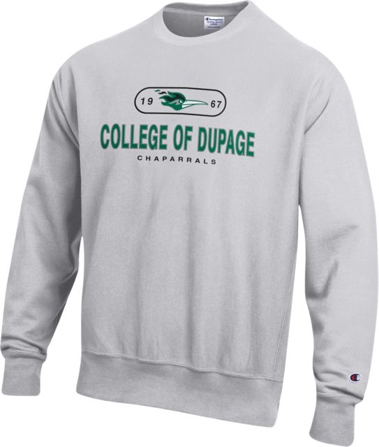 College of DuPage Chaparrals Reverse Weave Crewneck Sweatshirt