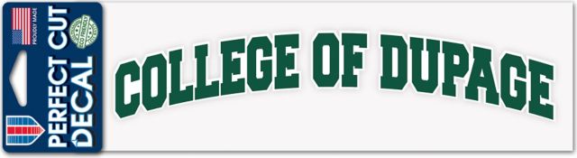 College of DuPage 3'' x 10'' Perfect Cut Decal
