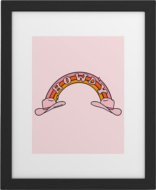 Doodle Rainbow by Meg Howdy Framed Art Print Modern Black