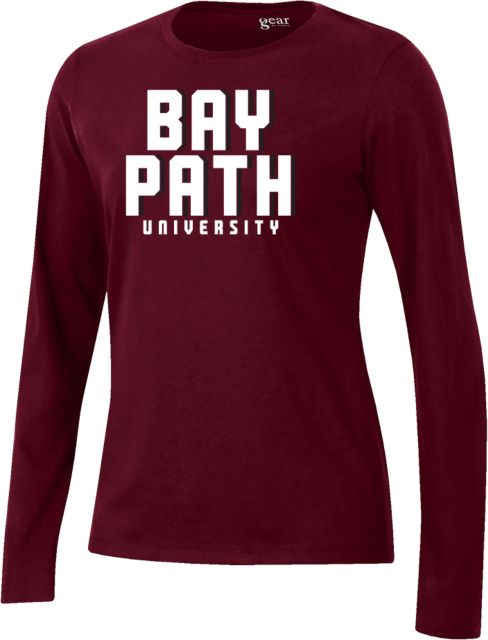 Bay Path Gear Womens Long Sleeve Tee Bay Path University Stacked