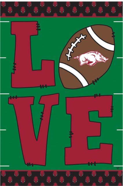 Arkansas Razorbacks Love Garden Flag