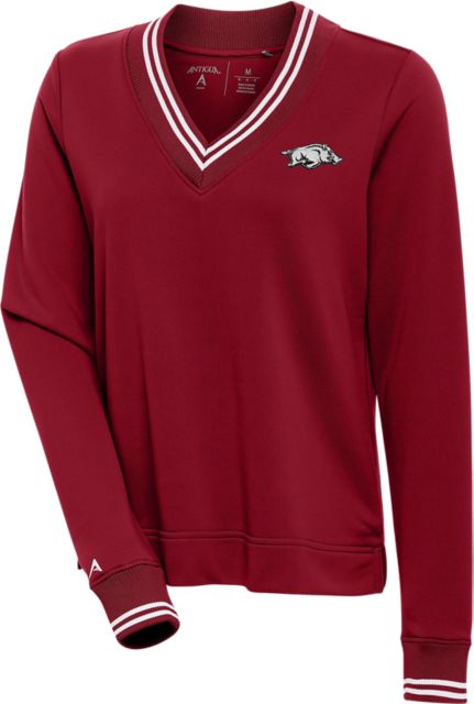 Arkansas Razorbacks Women's V-Neck Long Sleeve T-Shirt