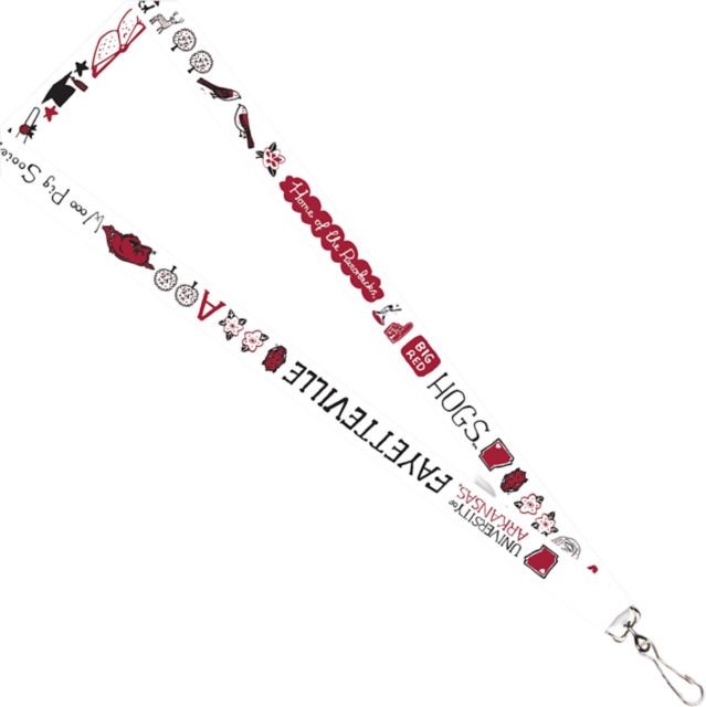 Arkansas Razorbacks Julia Gash 3-4'' Satin Lanyard