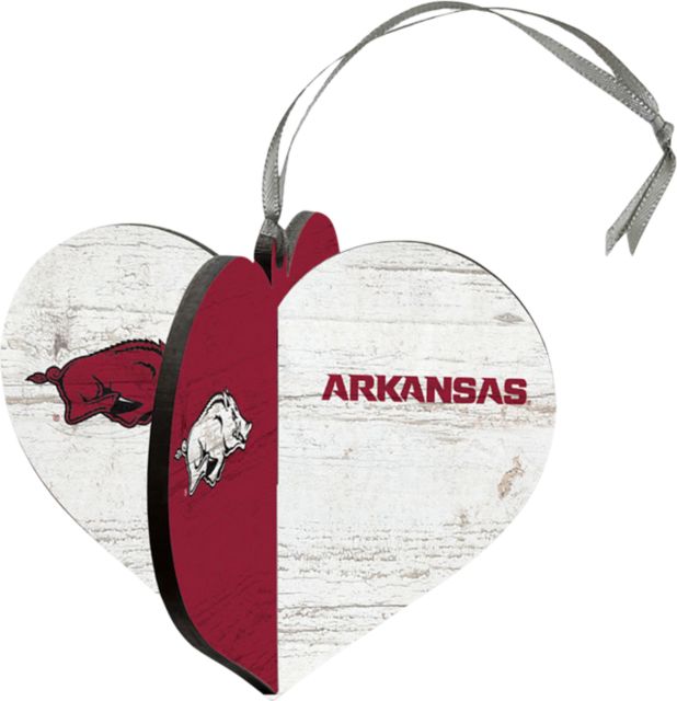 Arkansas Razorbacks 3D Heart Ornament