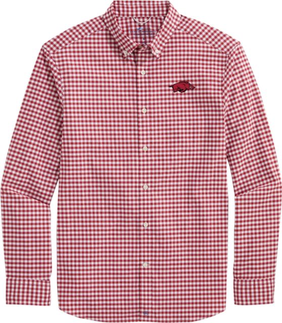 Arkansas Razorbacks Gingham Button Down Shirt