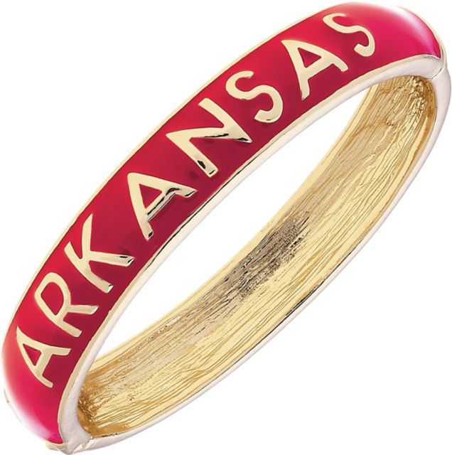Arkansas Razorbacks Women's Arkansas Razorbacks Sculpted Enamel Hinge Bangle in Cardinal