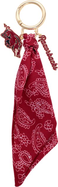 Arkansas Razorbacks Bandana Bag Charm