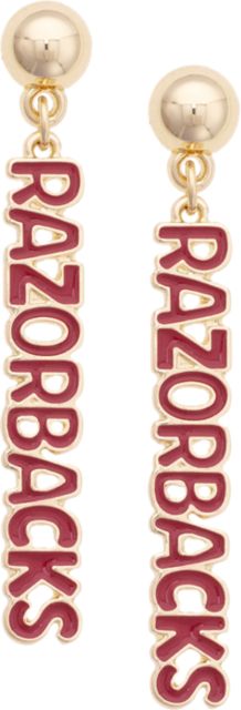 Arkansas Razorbacks Nameplate Earrings