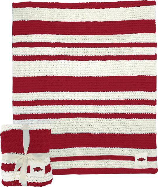 Arkansas Razorbacks Cable Knit Throw 50x60