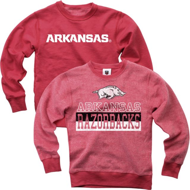 Arkansas Razorbacks Boys Reverse Crewneck Sweatshirt