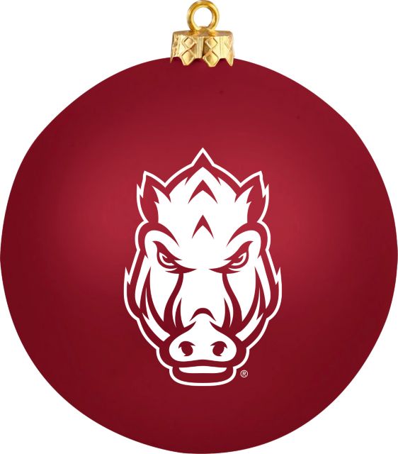 Arkansas Razorbacks Round Shatterproof Ornament