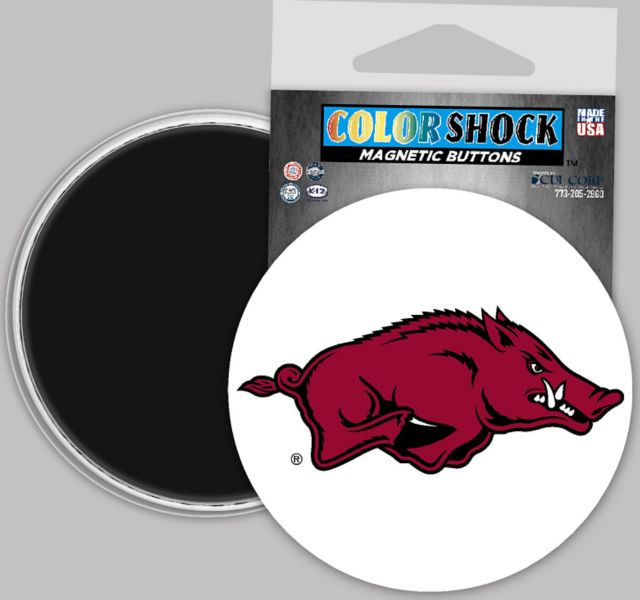 Arkansas Razorbacks 3" Button Magnet
