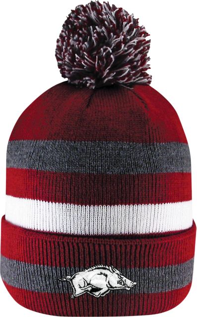 Arkansas Razorbacks Pom Knit Hat with Cuff