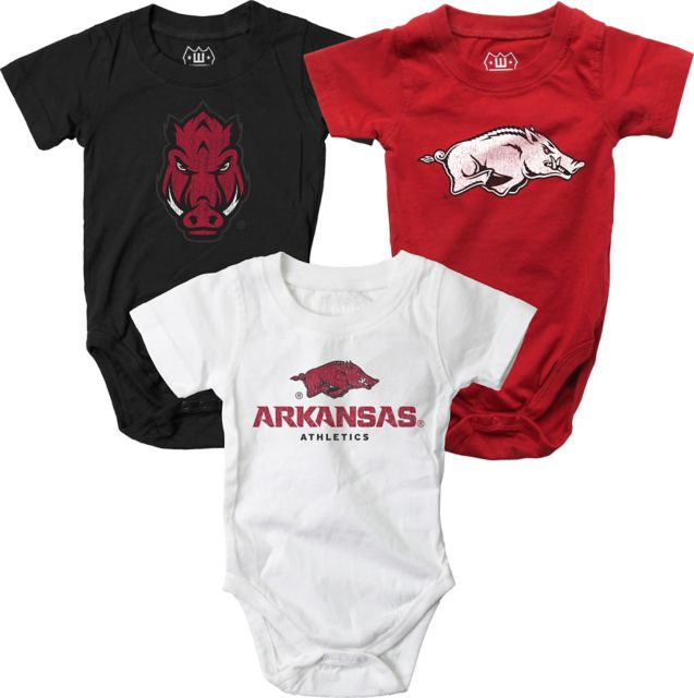 Arkansas Razorbacks Infant's 3 Pack Onesie