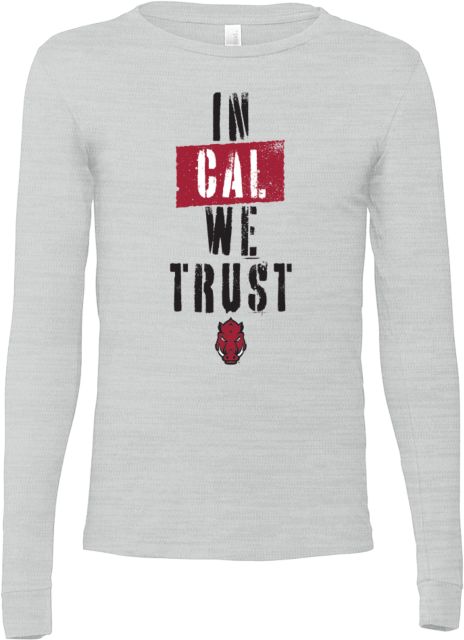 Arkansas Razorbacks In Cal We Trust Long Sleeve T-Shirt