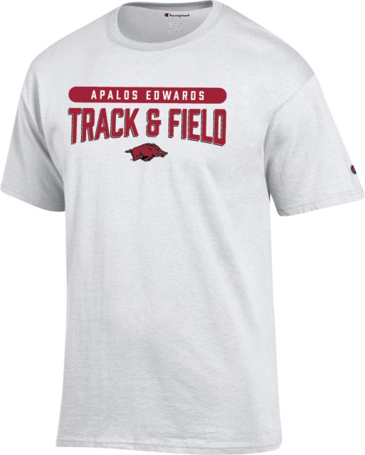 Arkansas Razorbacks Men's Indoor Track & Field T-Shirt Apalos Edwards