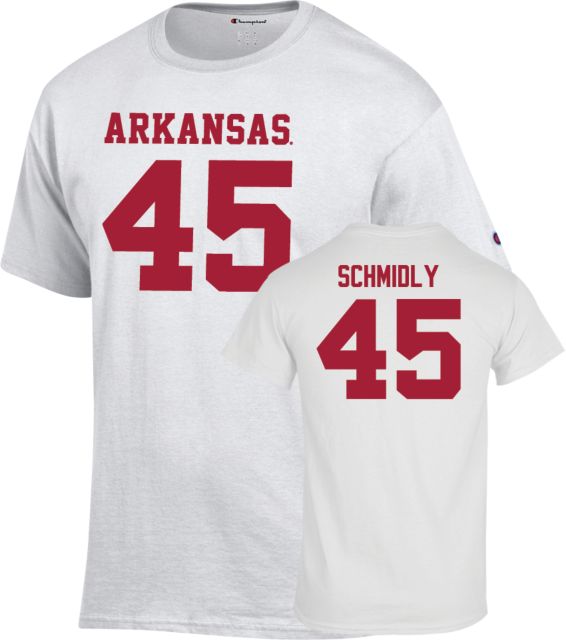 Arkansas Razorbacks Football T-Shirt Max Schmidly - 45