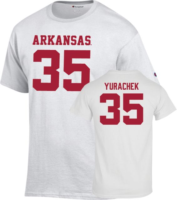 Arkansas Razorbacks Football T-Shirt Brooks Yurachek - 35