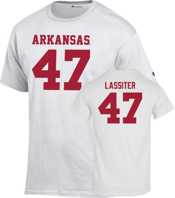 Arkansas Razorbacks Football T-Shirt Maddox Lassiter - 47